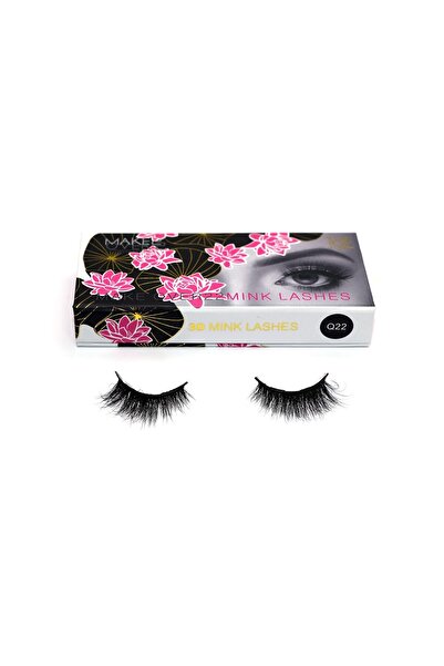 Makeover22 3D Mink Fake Eyelashes Black Q22