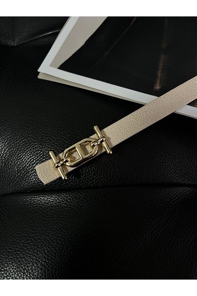 FioriModa Thin Belt with Gold Buckle, Trouser Belt, Shirt Belt, Jacket Belt