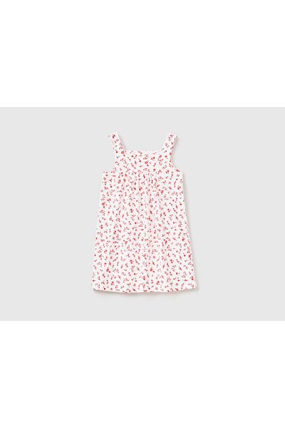 United Colors of Benetton Girls' Printed Pure Cotton Dress