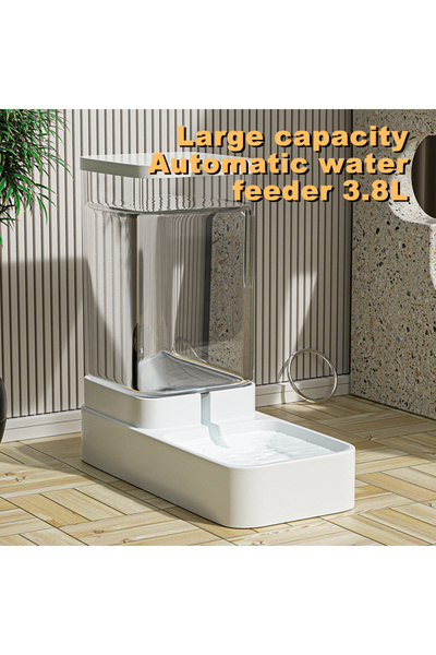 Choice وحدة تغذية وموزع مياه أوتوماتيكية للقطط بسعة 3.8 لتر مع حاوية تخزين طع...