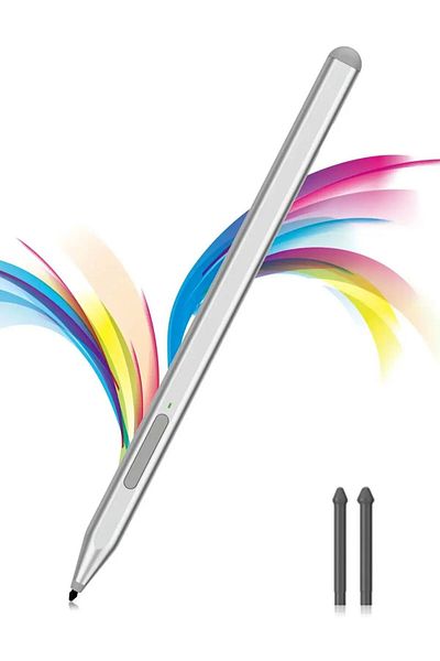 Choice قلم فضي لأجهزة مايكروسوفت سيرفس برو 11/10/9/8/X/7+/6/5/4/3، سيرفس جو 4/3/2/1، سيرفس لابتوب