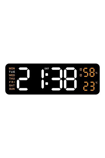 Choice 9 inch ABO 9 Inch Large Digital Wall Clock USB Powered TEMP Humidity Week Auto Dimmer DST Table Cloc