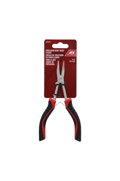 ACE Precision Bent Nose Plier with TPR Handle 6 Inch