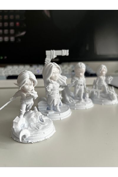 Gonulella The Witcher 4-Piece Figure Set Chibi Ciri Yennefer Rival Geralt Tissaia De Wriels 6 cm