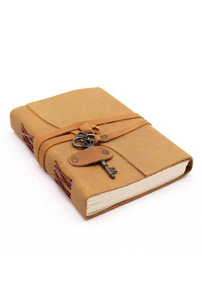 OEM LEATHER JOURNAL AGENDA | HANDMADE | KEYED GRACIOUS JOURNAL | LIGHT BROWN *