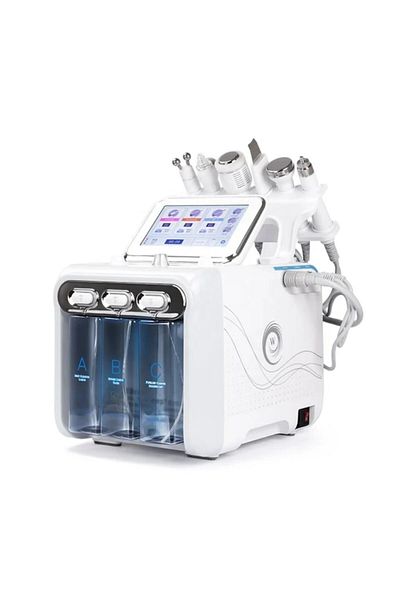 OEM Aparat cosmetic de curatare profunda faciala cu bule mici 6-in-1, hidrodermabraziune, RF multipolar,