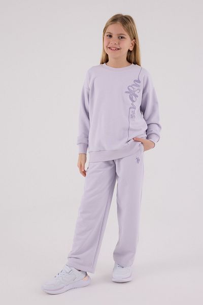 U.S. Polo Assn. Licensed Girls' Top and Bottom 2 Piece Tracksuit Set