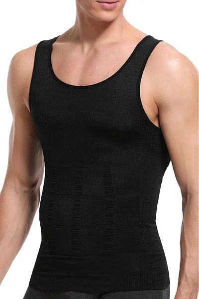 Arma Yıldız Men's Black Firming Corset Tank Top Belly Anti-Sagging Body Shaper