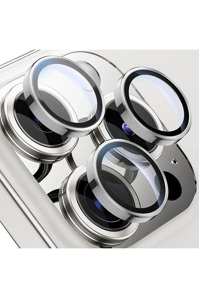 Choice 16pro 16promax(3pcs silver 2-3Pcs Metal Tempered Glass Camera Lens Protector Cover For IPhone 15 16P