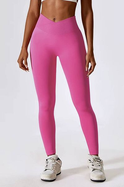 Fizion Vee-Shape High Waist Shapewear Tights, Pink