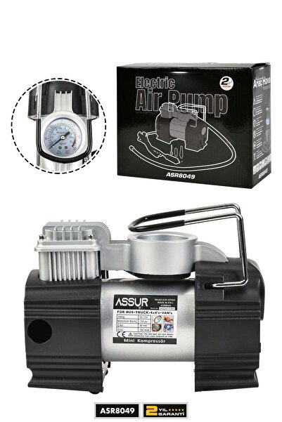 ASSUR 12v Çakmaklık Girişli 150 psi Mini Hava Kompresörü