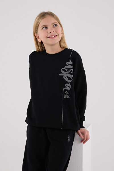 U.S. Polo Assn. Lisanslı Kız Çocuk Alt Üst 2 Parça Eşofman Takımı