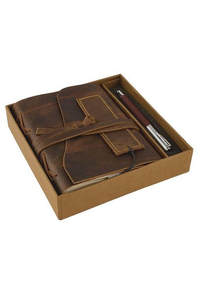 OEM PREMIUM GIFT SET LEATHER JOURNAL + PEN | HANDMADE | GRATITUDE JOURNAL *