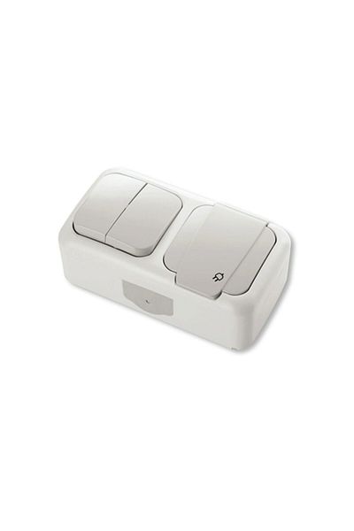 Viko by Panasonic Schuko Socket + Switch IP54 Gray Palmiye Viko