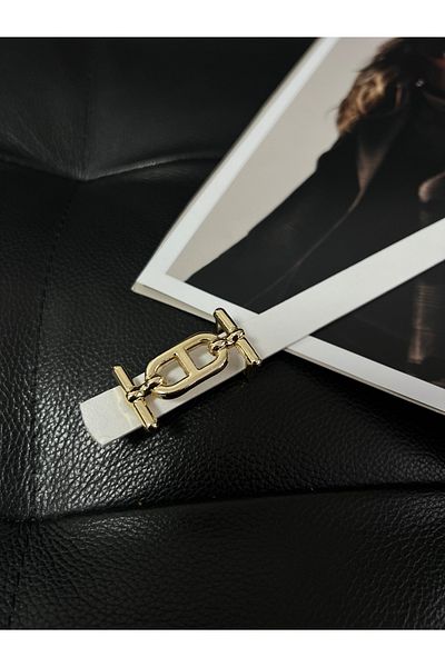 FioriModa Thin Belt with Gold Buckle, Trouser Belt, Shirt Belt, Jacket Belt