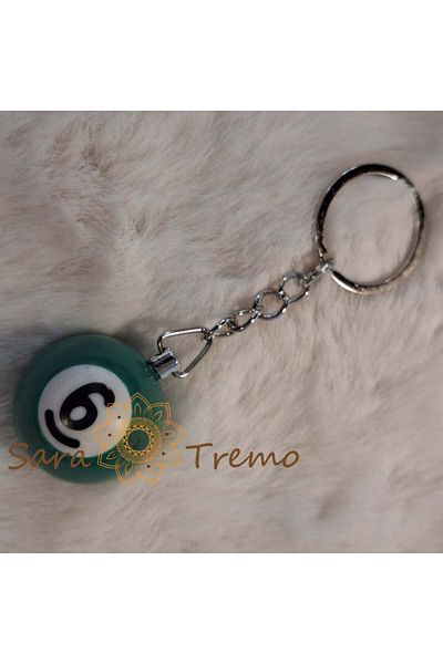saratremo Billiard Ball Keychain
