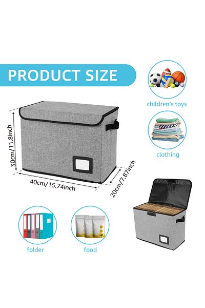 Choice 1Pcs grey Comic Book Storage Bag with Handle Enclosed Lid Washable Foldable Clothing Storage Box Mul