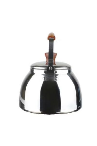 Bister Stainless Steel Leak-Proof Wide Mouth Tea Kettle with Wooden Handle 1.5 Liter