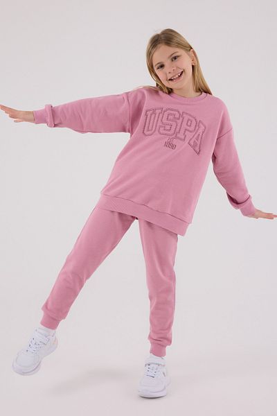 U.S. Polo Assn. Σετ αθλητικής φόρμας με άδεια για κορίτσια κάτω από 2 τεμάχια