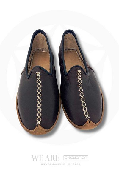 okcubaba Brown Handmade Yemeni – Genuine Leather Traditional Shoes
