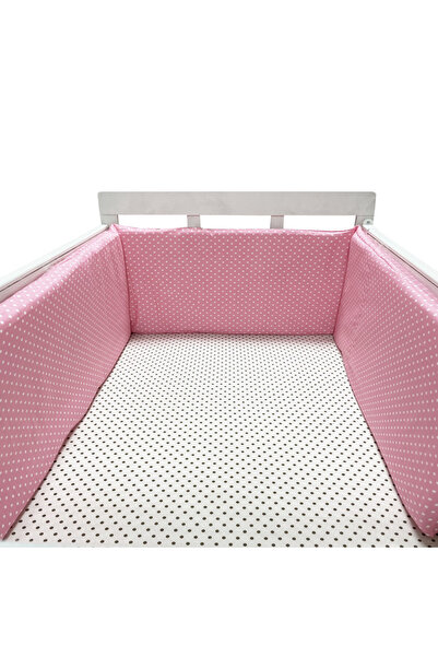 AIBOYING واقي سرير أطفال سميك مطبوع عليه نقاط حمراء رقم 20، مصنوع من القطن، ق...