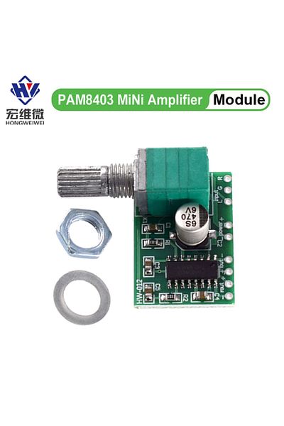 Choice Mini PAM8403 DC 5V 2 Channel USB Digital Audio Amplifier Board Module 2 * 3W Volume Control with ...