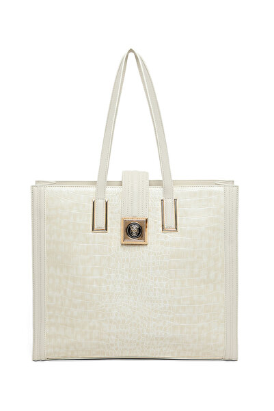 R&B حقيبة كتف نسائية عاجية الملمس