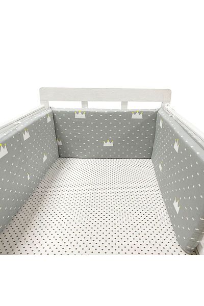 Choice NO5White Crown Baby Bumper Chichonera Crib Cot Protector Infant Cotton Children's Bed Barriers Newbo