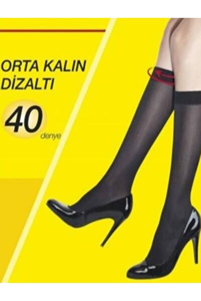 Pardon Medium Thick Knee High 40 Den Women's Socks 24 Pieces