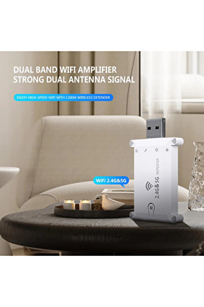 Choice EU Plug WiFi FIY 2.4g/5g Usb Wifi Repeater Dual Band 1200M Wireless Signal Amplifier Wifi Extender B