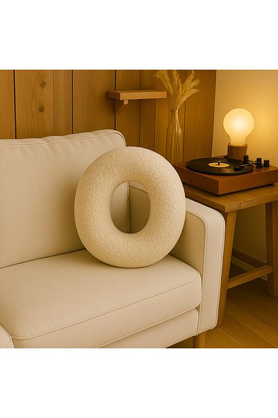 Woodesk Litera, Letter O, Pillow, Throw Pillow, Fiber Filled, Welsoft Fabric, 40 cm