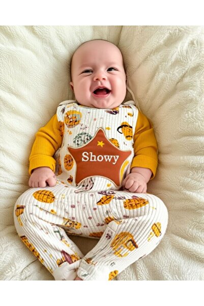 Baby-Kid Store Bebek Pamuklu 3'Lü Tulum Seti (Unisex Premium-Kalite)