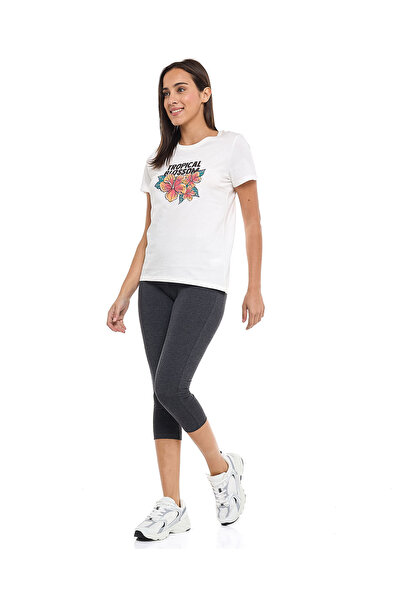 R&B Anthra Melange WB LEGGINGS 3/4 LENGTH 10-18
