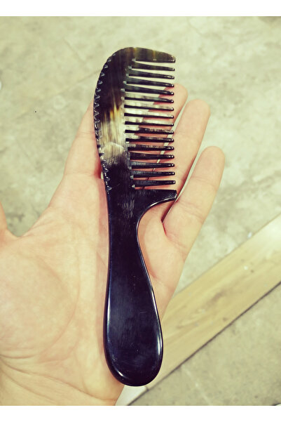 Efsoon Organics Bone Comb Buffalo Horn Wide Tooth Spacing Large Size Horn Comb