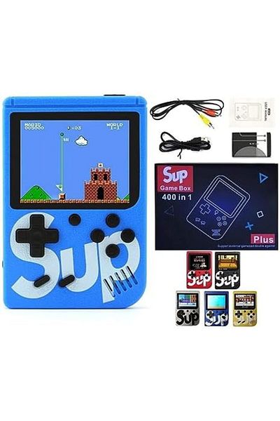 Yuwell YU WELL 400 in 1 SUP GAMEBOX Classic Retro Gaming Console (Single Player, Blue)