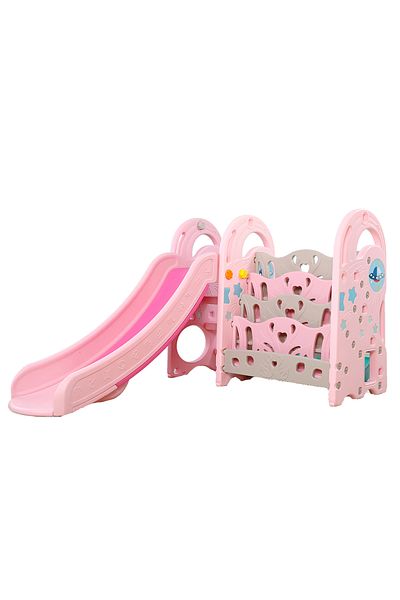 Nichiduta Garden Nichiduta Garden Big Meteor Pink Indoor Playground with Slide, Basketball Hoop and Organ