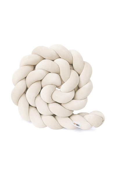 MİNİMİNİ Protecție de pat împletită, MiniMini, Velvet Magic, Crem, 200 cm