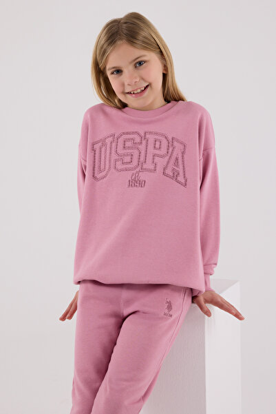 U.S. Polo Assn. Lisanslı Kız Çocuk Alt Üst 2 Parça Eşofman Takımı