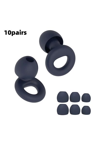 Choice 10sets Blue HUAK Quiet Ear Plugs for Noise Reduction for Sleeping Silicone Ear Plugs for Swimming Mo