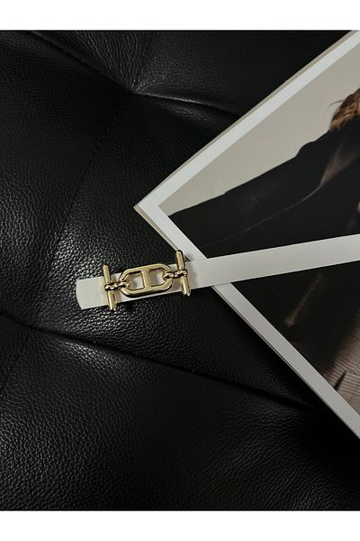 FioriModa Thin Belt with Gold Buckle, Trouser Belt, Shirt Belt, Jacket Belt