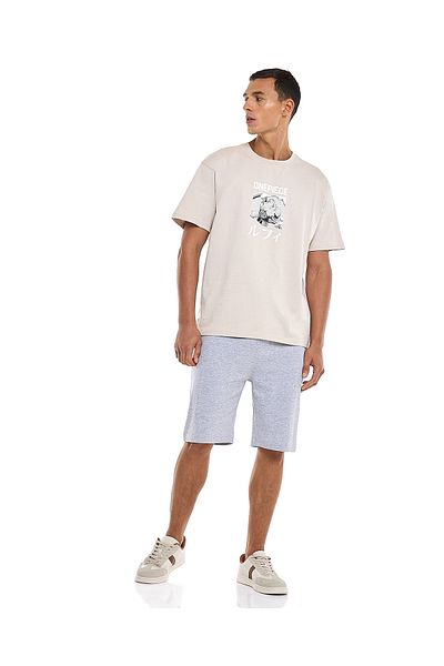 R&B Grey Melange MNW- LOUNGE SHORTS-S-XXL