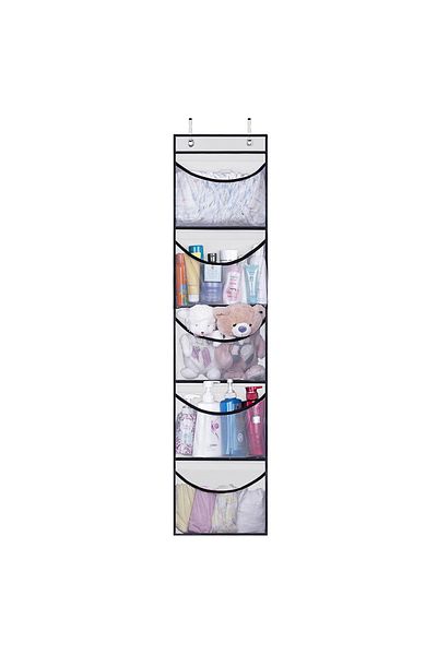 Choice 1-5 Cells white Foldable Wall Hanging Shelves Over The Door Clothes Organizer Storage for Closet wit