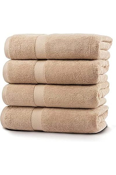 Generic Luxe Cotton Beach Towel Large (90X150 CM), 100% Organic Cotton, Quickdry, Compact & Lightweight
