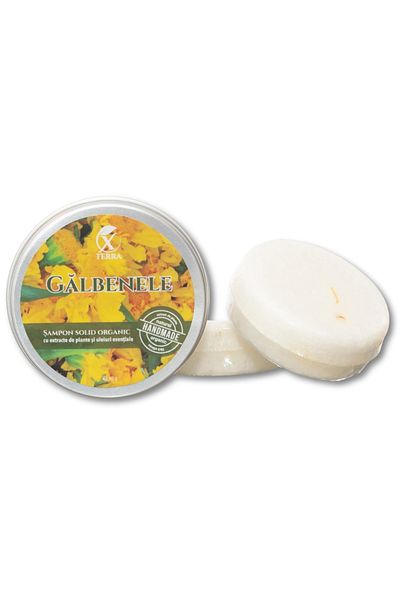 XTERRA | GĂLBENELE | ȘAMPON SOLID CU UNT DE SHEA ȘI ULEIURI ESENȚIALE 100% PURE | 60 GR