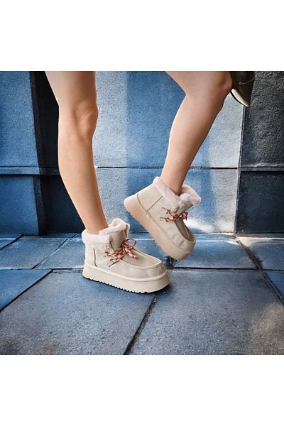Jarrox Lightweight Poly Sole Women's Boots with Fur Detail Inside