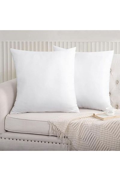 First Choice Set of 2 white pillowcases 70x70 cm, satin cotton, First Choice Satin