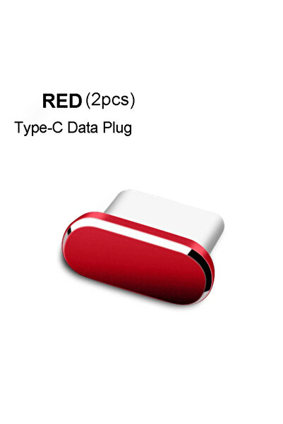 Choice أحمر 1 قطعة 1/5 قطعة نوع C سدادة غبار معدنية لحماية منفذ الشحن العالمي...