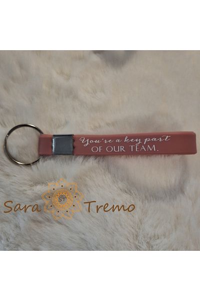 saratremo Silicone Strap Keychain with Metal Clip and Motivational English Message