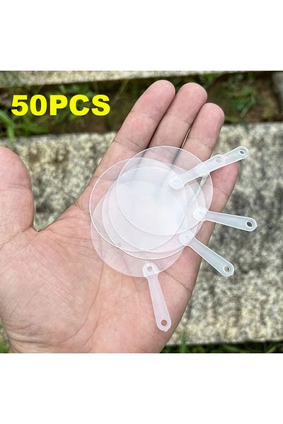 Choice 50pcs 50Pcs 5cm Cute Mini Transparent Blank Fan Child Kids DIY Art Fan Wedding Birthday Party Favors