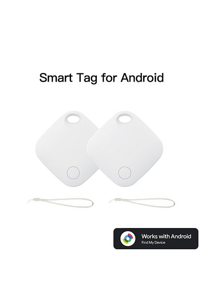 Choice White-2pcs Bluetooth GPS Tracker for Android Devices Tag Work With Google Find My App Key Finder Pet